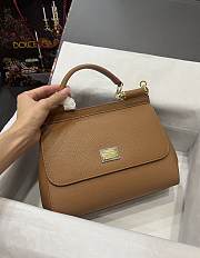 DOLCE & GABBANA Small Brown Dauphine Sicily Bag - 4