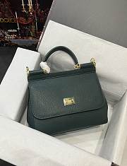 DOLCE & GABBANA Small Green Dauphine Sicily Bag  - 1