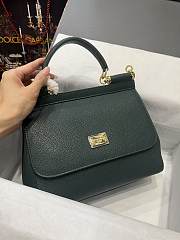 DOLCE & GABBANA Small Green Dauphine Sicily Bag  - 6