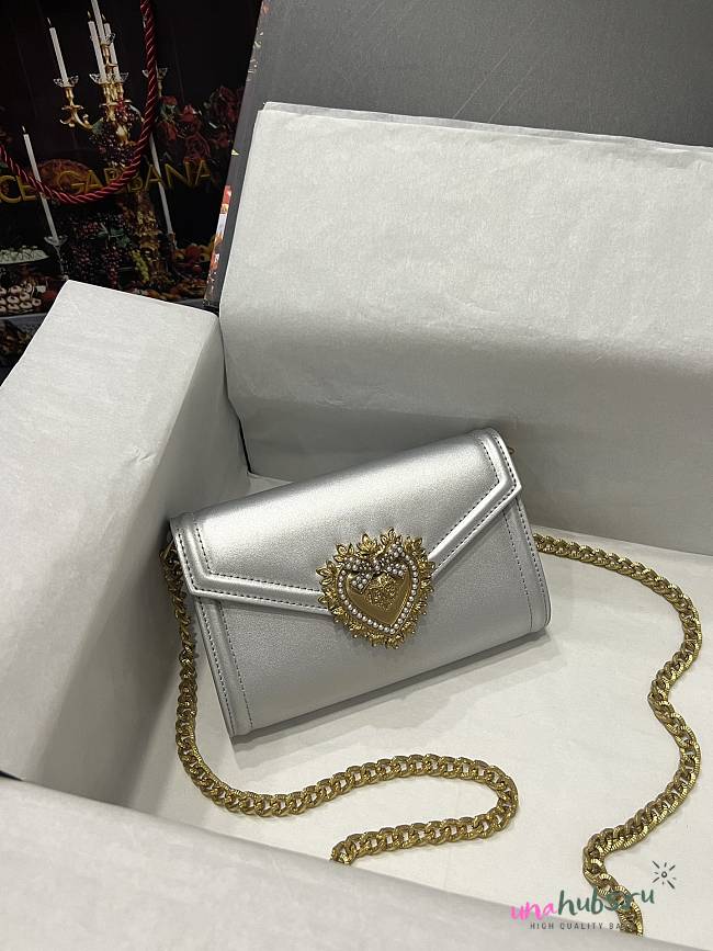 Dolce & Gabbana Silver Sacred Heart Wallet Bag - 1