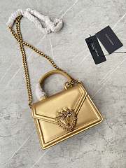 Dolce & Gabbana Metallic Leather Top-Handle Bag - 5