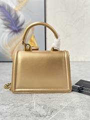 Dolce & Gabbana Metallic Leather Top-Handle Bag - 4