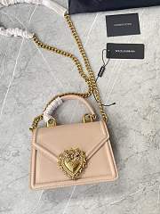 Dolce & Gabbana Pink Leather Top-Handle Bag - 4