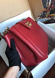 Dolce & Gabbana Small Red Calfskin DG Amore Bag - 3