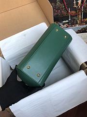 DG dauphine leather Sicily bag in green 25cm - 4