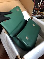 DG dauphine leather Sicily bag in green 25cm - 2