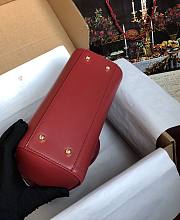 DG dauphine leather Sicily bag in red 25cm - 6