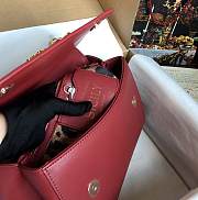 DG dauphine leather Sicily bag in red 25cm - 2