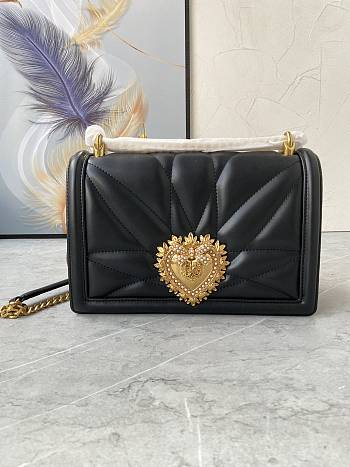 Dolce & Gabbana Black Devotion Shoulder Bag