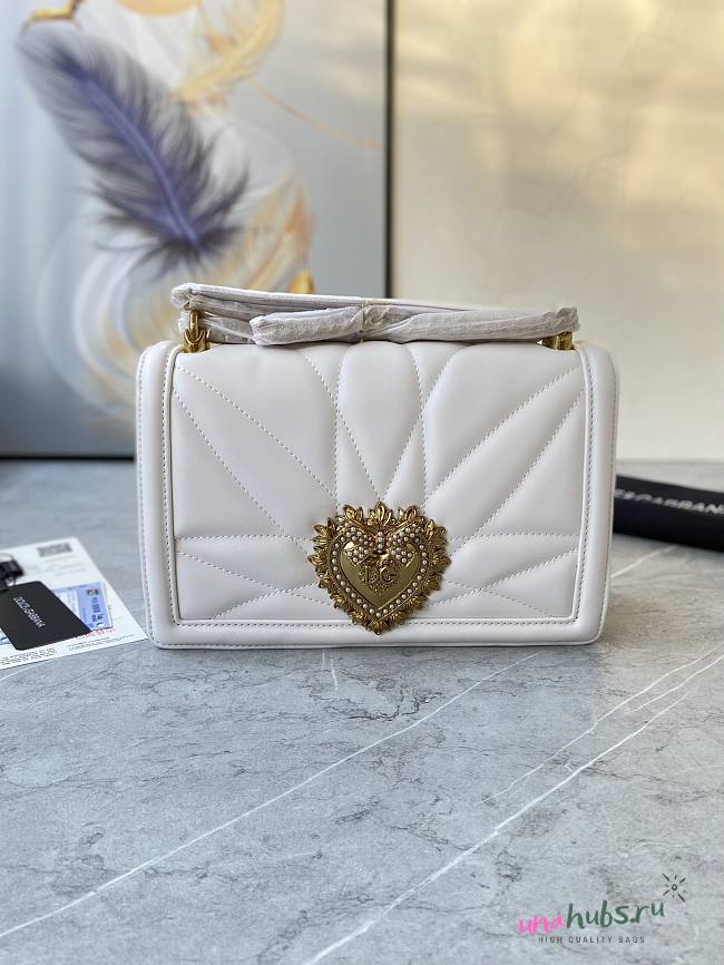 Dolce & Gabbana White Devotion Shoulder Bag - 1