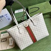 Gucci tote shopping bag beige & red bag - 4