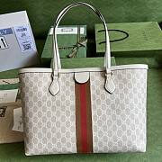 Gucci tote shopping bag beige & red bag - 3