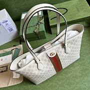 Gucci tote shopping bag beige & red bag - 2