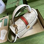 Gucci Ophidia small white top handle bag - 6