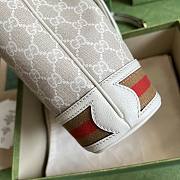 Gucci Ophidia small GG beige/ red bucket bag - 3