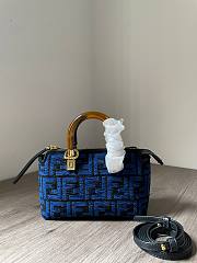 Fendi By The Way Mini Small Boston blue bag - 5