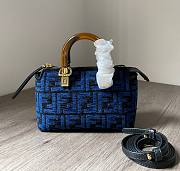 Fendi By The Way Mini Small Boston blue bag - 1