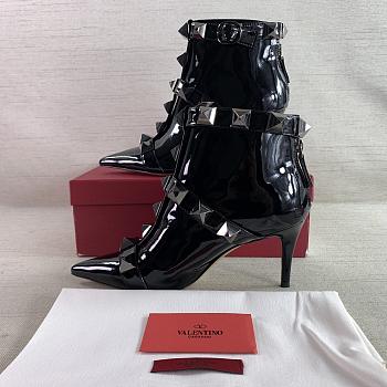 Valentino patent black boot