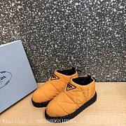 Prada padded nylon orange short boot - 3