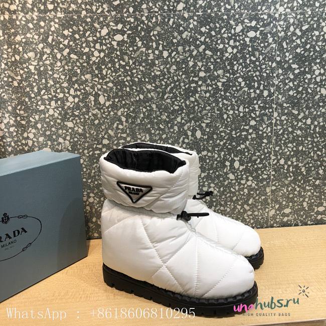 Prada padded nylon white boot - 1