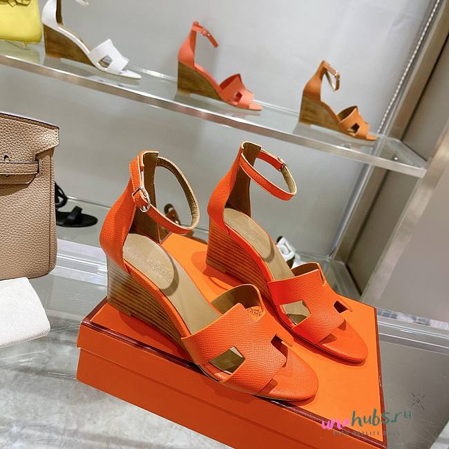 Hermes orange heels - 1