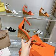 Hermes orange heels - 3