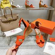 Hermes orange heels - 6