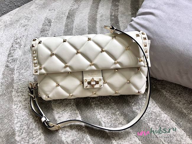 Valentino Candystud Crossbody White Bag - 1