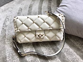 Valentino Candystud Crossbody White Bag