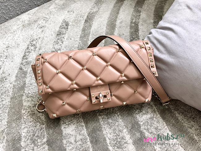 Valentino Candystud Crossbody Pink Beige Bag - 1