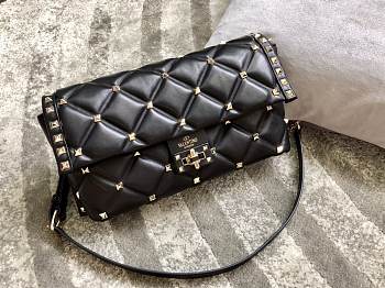 Valentino Candystud Crossbody Black Bag