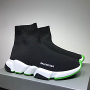 Balenciaga black/green trainer sneaker - 1