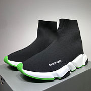 Balenciaga black/green trainer sneaker - 3