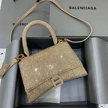 Balenciaga small hourglass crystal-embellished bag