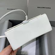 Balenciaga Hourglass Small White - Crystal Logo Bag - 6