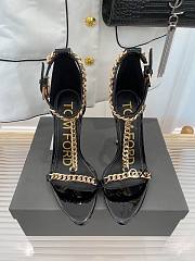 Tom Ford Padlock Chain Black patent heels - 5