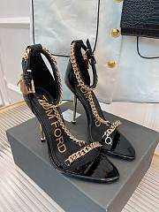 Tom Ford Padlock Chain Black patent heels - 6