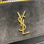 YSL Sunset Black Velvet Leather Shoulder Bag - 4