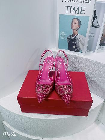 Valentino pink crystal heels