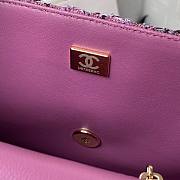 Chanel tweed classic pink flap bag 25cm - 3