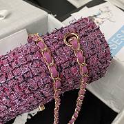 Chanel tweed classic pink flap bag 25cm - 6