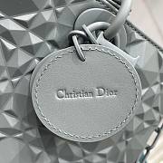 Dior lady D-joy Latte Diamond Motif Gray Bag - 4