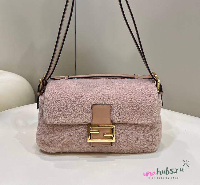 Baguette Multi Pink sheepskin bag - 1