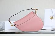 Dior Saddle Pink Leather Small 26cm Bag - 2