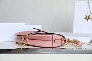 Dior Saddle Pink Leather Small 26cm Bag - 3