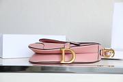 Dior Saddle Pink Leather Small 26cm Bag - 4