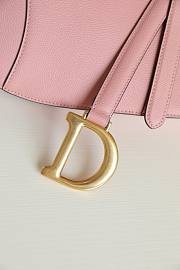 Dior Saddle Pink Leather Small 26cm Bag - 6