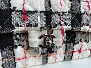 Chanel CF tweed black white 25cm bag - 2