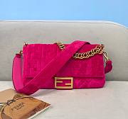 Fendi Baguette Pink Velvet 26cm Bag - 1