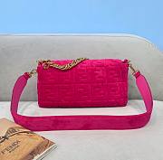 Fendi Baguette Pink Velvet 26cm Bag - 2